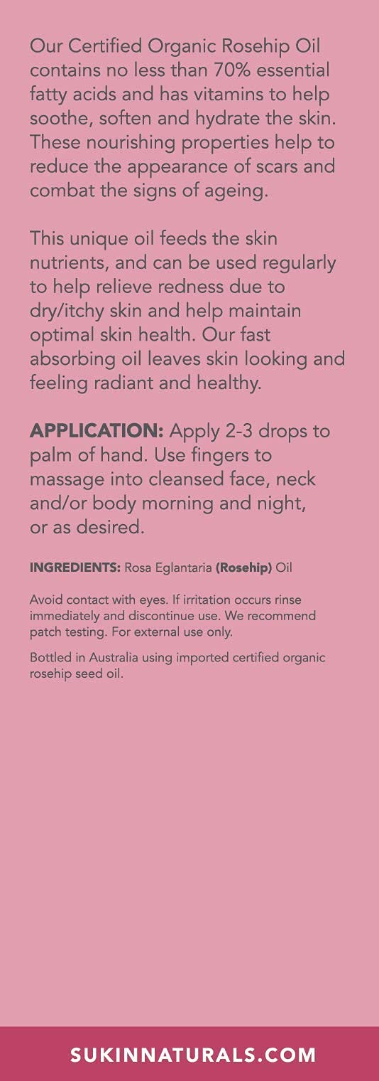 Sukin Certified Organic Rosehip Oil, 50ml
