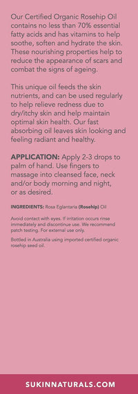 Sukin Certified Organic Rosehip Oil, 50ml