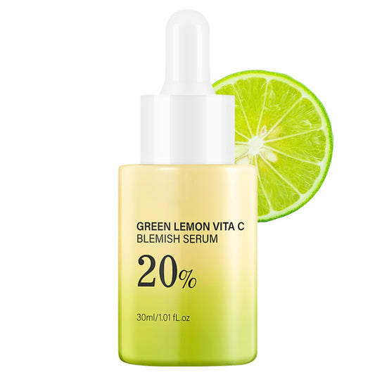 Tongyend Green Lemon Vitamin C Serum for Face, Blemish Serum, Dark Spot Correcting Glow Serum, Brighenting Face Serum for Hyperpigmentation, Fade Acne Marks, Improve Dullness, Shrink Pores, 30ml