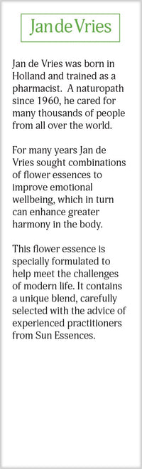 Jan De Vries Emergency Essence | Calm & Steady the Emotions | Contains Star of Bethlehem, Bluebell & Yarrow | 30ml