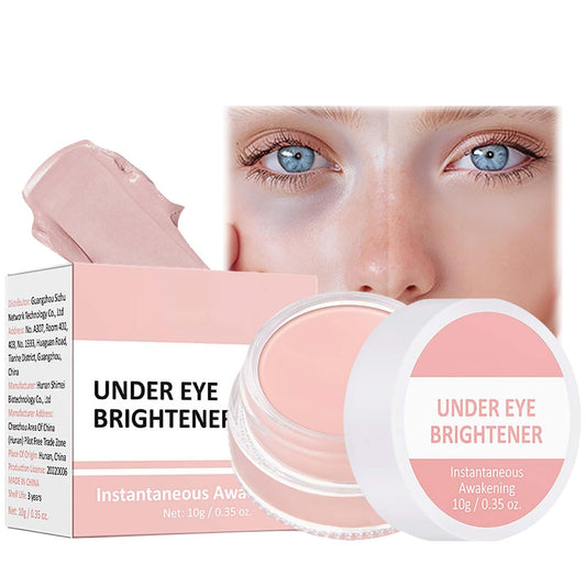 2-in-1 Full Coverage Under Eye Brightener And Concealer - Highlighter & Foundation - Long Lasting Correcting Pink Cream For Dark Circles And Spots, Smooth & High Coverage, 10g