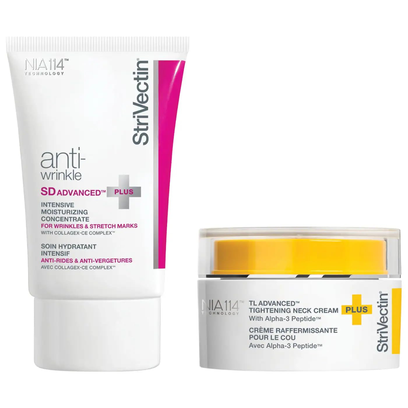 StriVectin - The Gamechangers | SD Advanced Plus Intensive Moisturising Concentrate 47mL + TL Advanced Tightening Neck Cream Plus 30mL | For Face, Neck & Decollete
