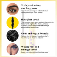 WujialingMM 2 Pcs Bubble Mascara - Colossal Bubble Mascara, Waterproof, Smudge-Proof, Clump-Proof, Volumizing Defining, Create Natural Eyelashes