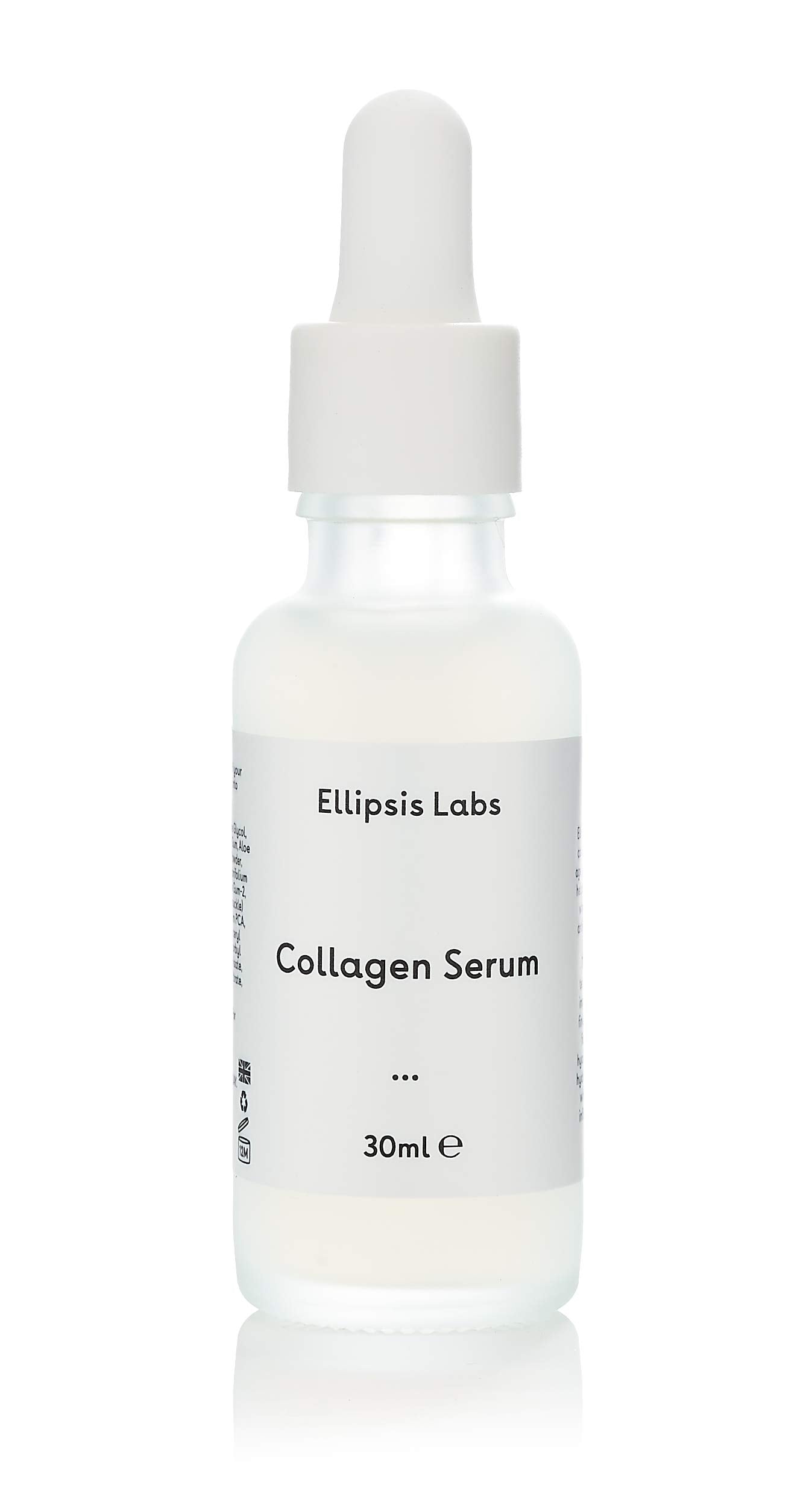 Collagen Serum by Ellipsis Labs. Anti ageing peptide serum with collagen-boosting properties for improving fine lines and wrinkles. 30ml / 1 fl.oz