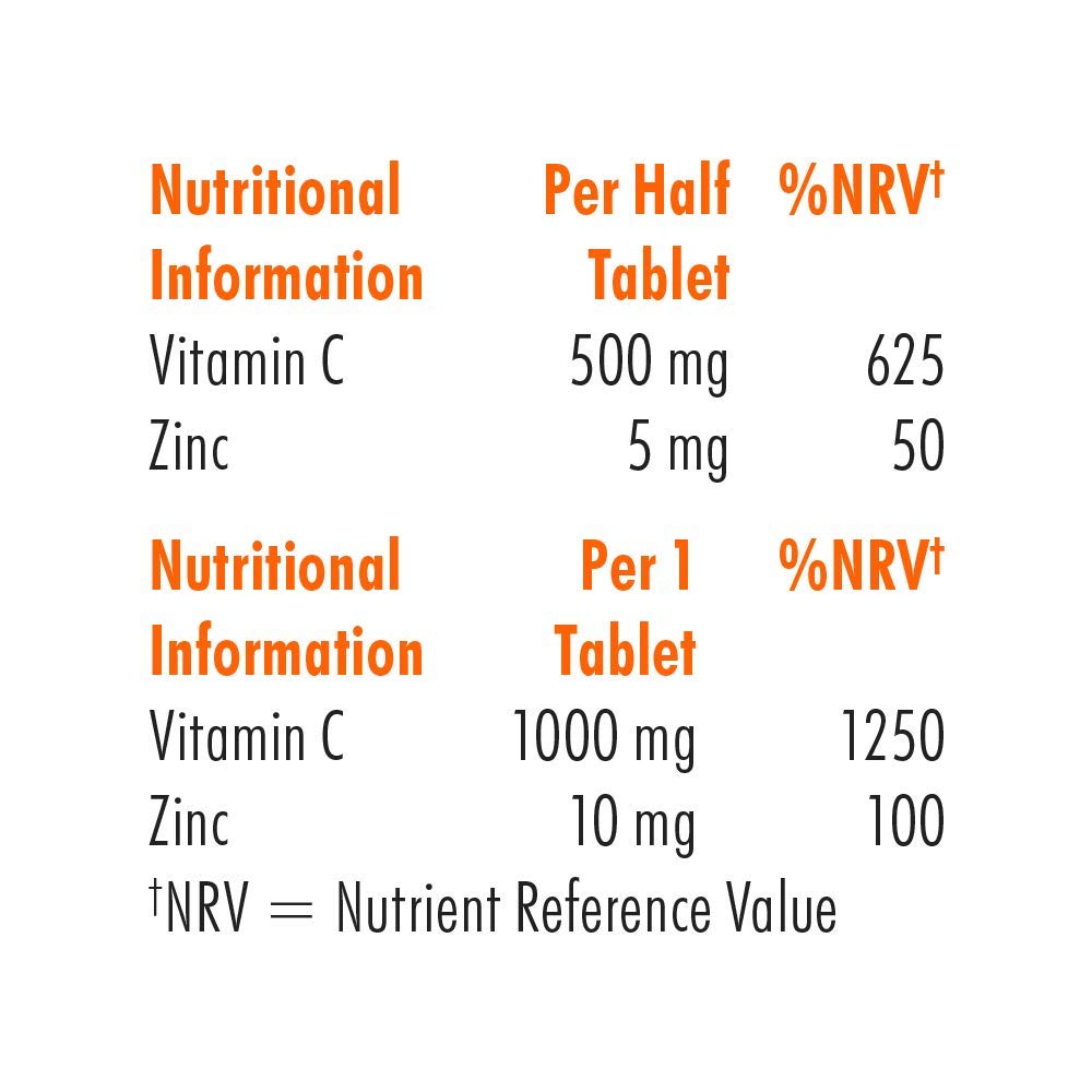 Bioglan Vitamin C Effervescent | 1000g Vitamin C | Zinc | 20 Effervescent