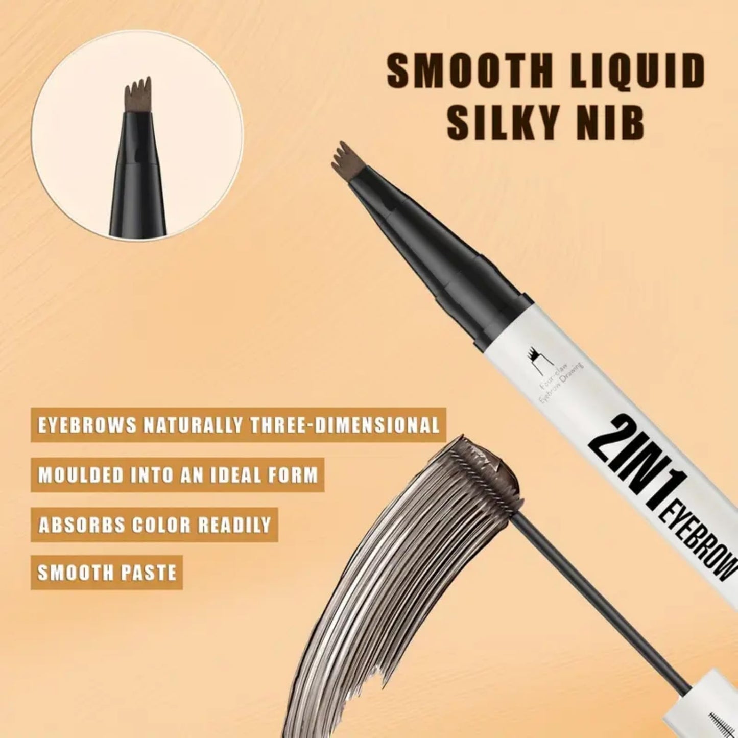 QinZiEn Eyebrow Pencil with Eyebrow Gel,2-In-1 Eyebro/w Pen and Brow Brush,Light Brown Eyeb/row Pencil,Waterproof Eyeb/row Pe/ncil,Eyebr/ow Filler,Long Lasting Brow Pe/n,Eyebr/ow P/en for Beginners