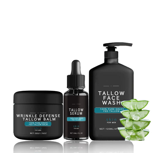 ISBEAUSOLS Mens Gift Set - Gifts for Dad - Mens Skincare Gift Sets for Face Cream & Face Serum & Face Cleanser - Face Wash Skincare Set - Mens Skin Care Gift Sets - Gifts for Him - Birthday Gifts for Men