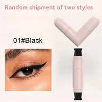 QinZiEn Eyeliner Stamp,Double-Tip Rotatable Winged Eyeliner Stamp,Waterproof Eyeliner,Non Smudge Eyeli/ner,Eyeli/ner Tool for Beginner,Eye Make-Up,Eyel/iner Stencil,Quick Dry Eye/liner Pen,Black Eye/liner