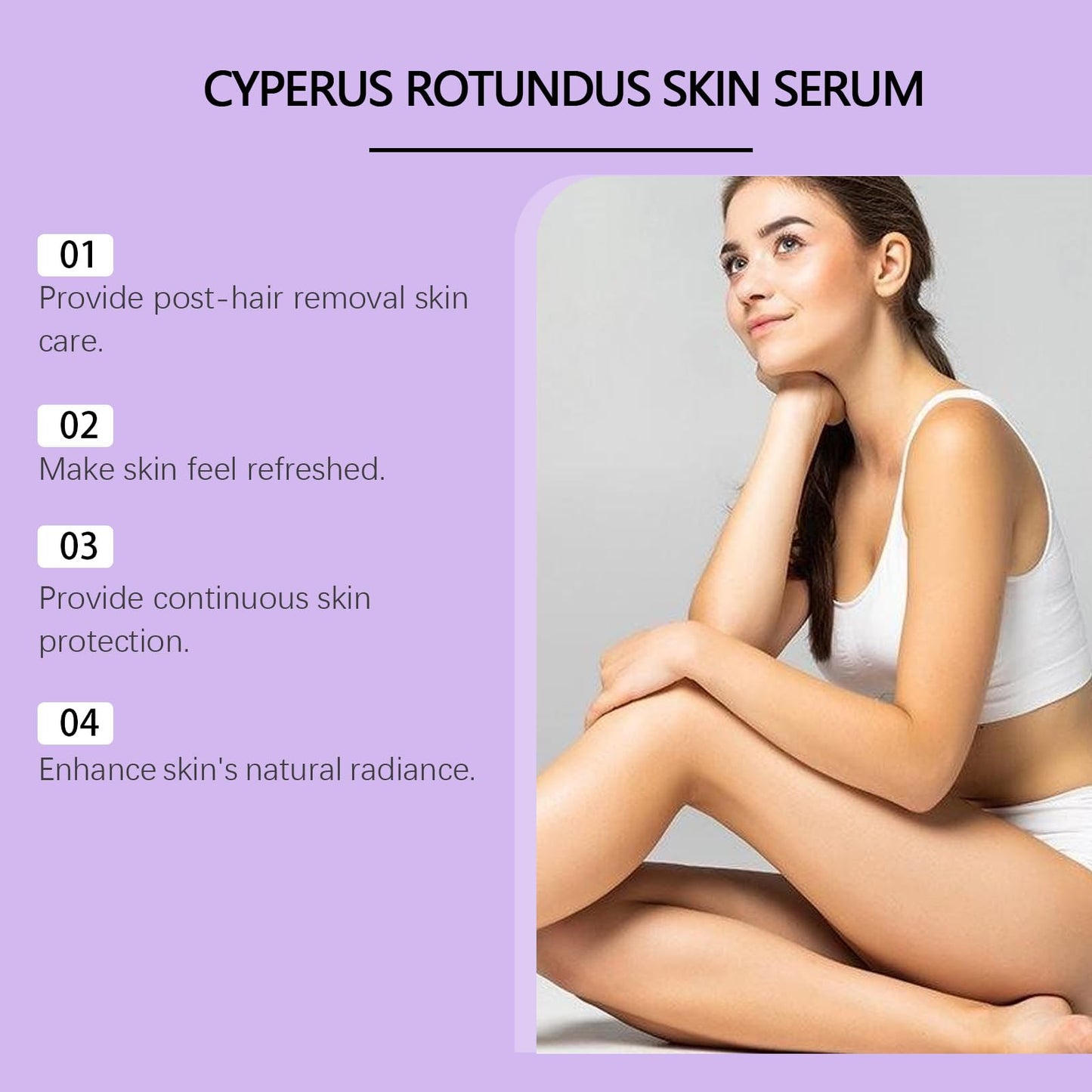 DEJIN Cyberglow Hair Removal, 2pc Cyperus Rotundus Skin Serum, Natural Cyberglow Oil, Gentle Moisturizing & Soothing All Skin