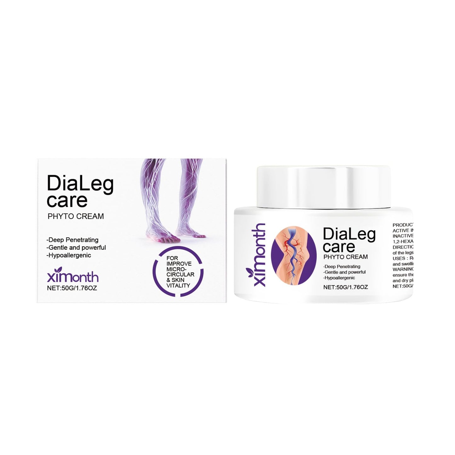 Generic DiaLeg PHYT0 Care Cream, Professional DiaLeg care cream, Natural Leg Care Specialist, Deep Penetrating, Hypo-allergenic for all skin