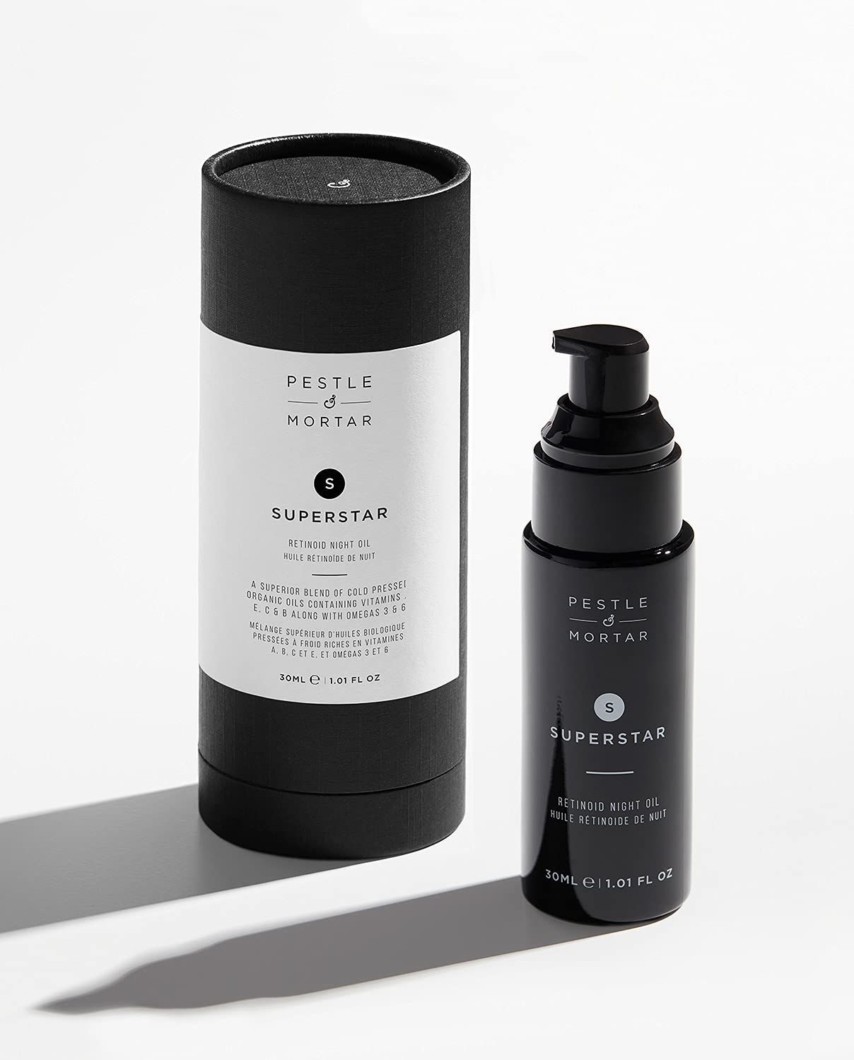 Pestle & Mortar Superstar 2% Retinoid Night Oil, Overnight Face Serum, Anti Ageing and Reduces Wrinkles with Vitamin E, Vitamin C and organic oil, 30ml