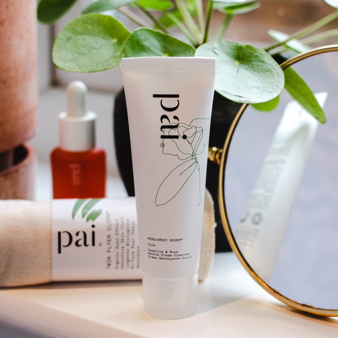 Pai Skincare London | Organic Muslin Face Cloths for Gentle Cleansing and Exfoliation, Reusable Skin Cleansing Wipe for Sensitive Skin. Twin Flyer Extra Gentle, Pack of 3