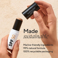 MÁDARA Mineral SPF50 Sunscreen Stick 12g – Natural Zinc Oxide Face Sunscreen | Non-Toxic, Tinted Mineral-Based Sun Protection for Face, Hands & Décolleté