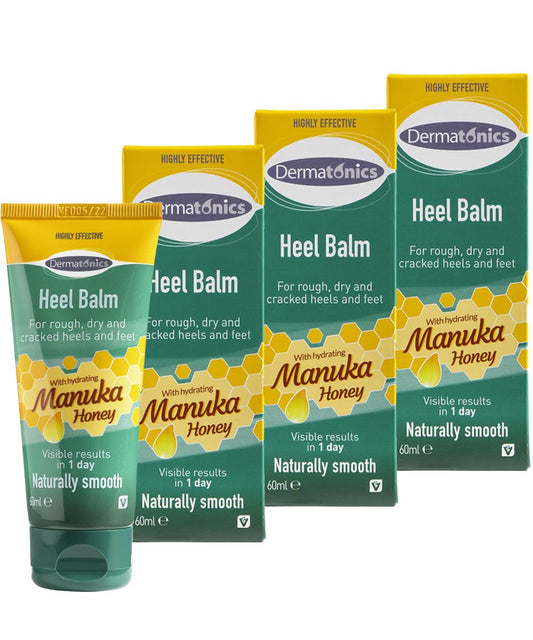 Dermatonics Fast-Acting Manuka Honey Heel Balm | Nourishing Formula for Rough and Cracked Heels | Hydrates and Softens Dry Feet | Suitable for Diabetics | 125 ml