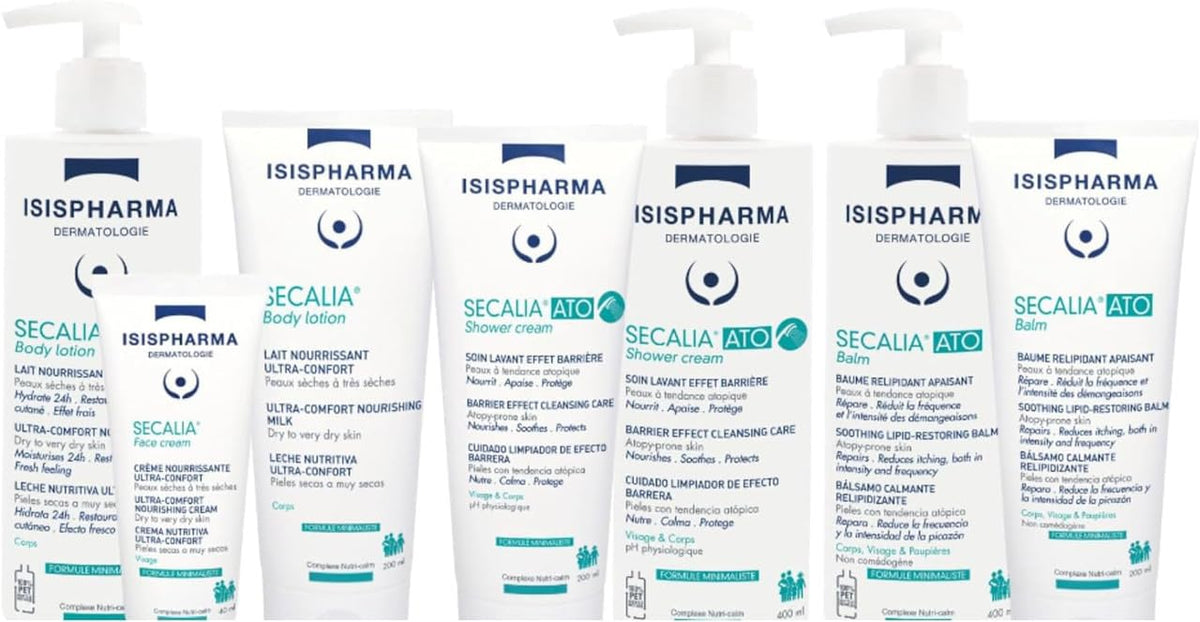 IsisPharma ISISPHARMA SECALIA ATO Balm 40 ml - Body lotion for Dry skin with an atopic tendency - Reduces the frequency and intensity of itching - Body Lotion lipid-replenishing fluid balm - Made in France