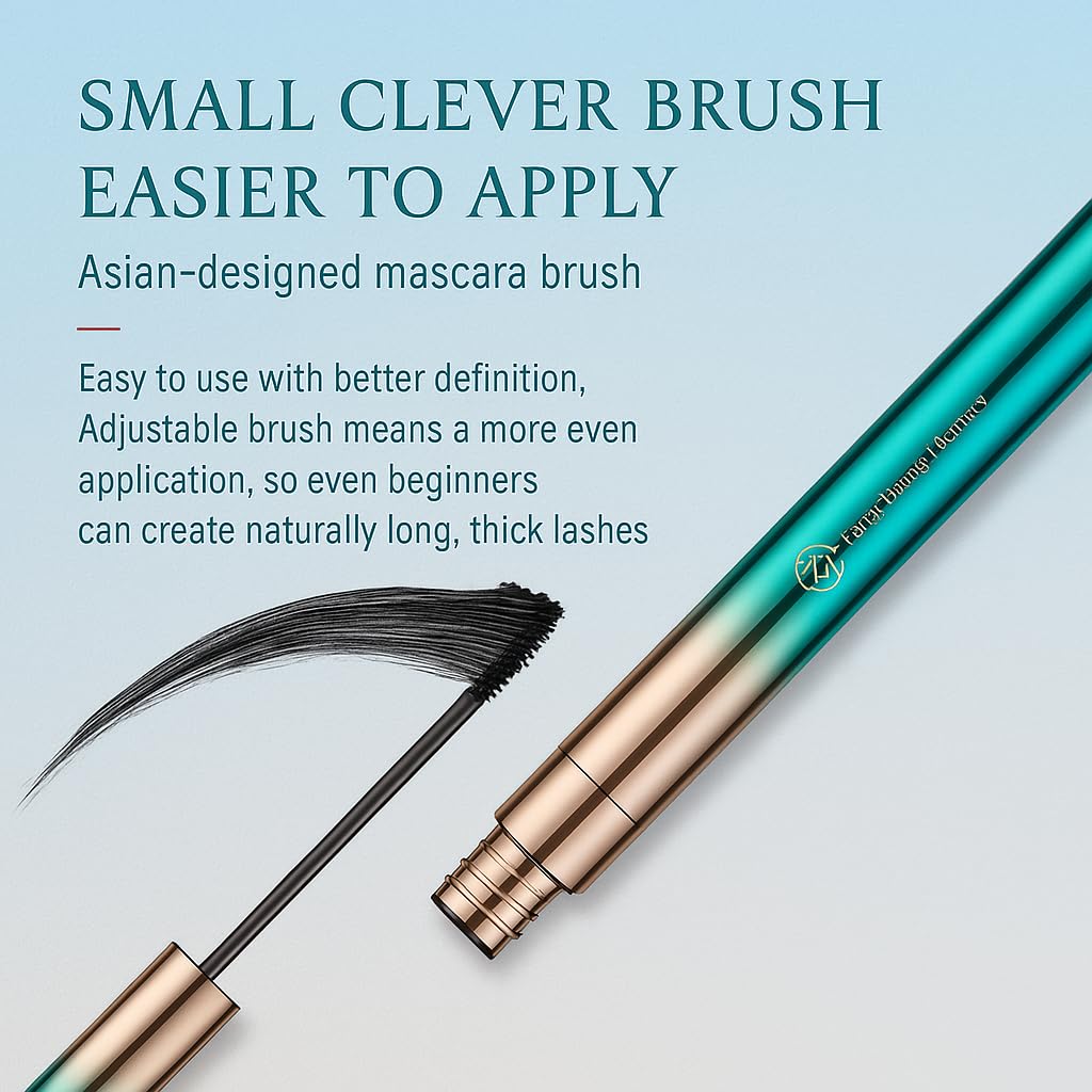 Generic Waterproof Precision Mascara with Ultra-Fine 2.5mm Brush – Smudge-Proof & Flake-Free – Lightweight Formula for Beginners & Makeup Artists Defines, Lengthens Separates Lashes Naturally