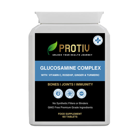 Protiv Glucosamine Sulphate 2KCL 1000mg 60 Tablets | 888mg Base Glucosamine per Tablet | UK Manufactured
