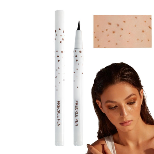 Jinjiar Freckle Pen,Freckle Makeup Pen,Natural Lifelike Freckle Pen,Waterproof Long-Lasting Soft Spot Pen for Natural Like-real Makeup,Easy to Color & Waterproof Freckle Make-up Pen,Brown Liquid Eyeliner