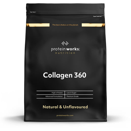 Protein Works - Collagen 360, Powder Supplement, Type I & III, High Protein, Unflavoured & Natural, 480g, 32 Servings