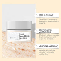 AurolaGlow Rice & Honey Clay Mask – Pore-Refining Face With Rice & Honey For Smooth, Refreshing Pore Clay Mask,Clear Skin – 150ml (5.29 Fl.oz)