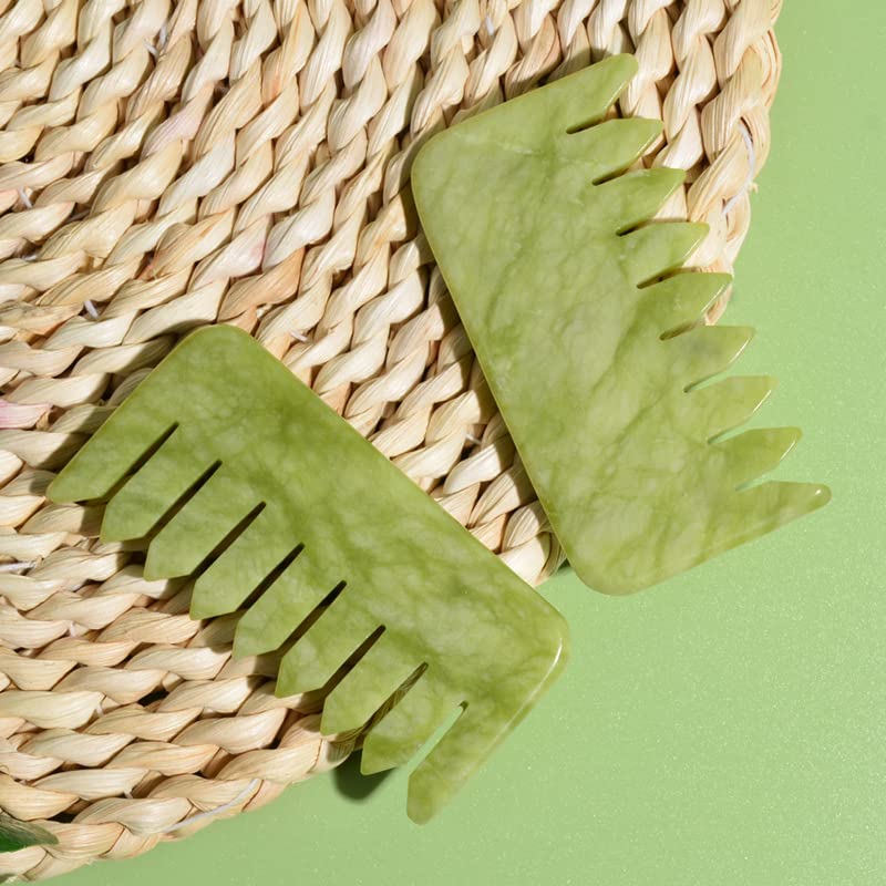Generic gemshan jade comb Scalp massage (Xiuyu jade*2)