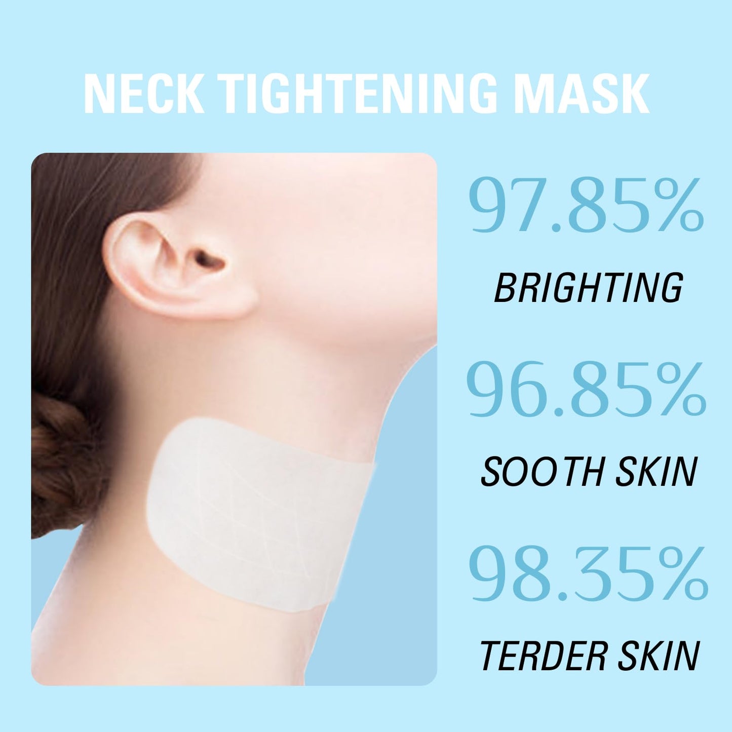 Firming Rejuvenating Neck Mask, Neck Mask For Tightening And Firming, Neck Tightening Mask With Hyaluronic Acid, Sheet Neck Masks For Wrinkles, Moisturizing Mask For Neck Line Romoval, 6PCS