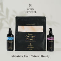Bovine Collagen Powder 330g - 100% Pure Unflavoured Premium Hydrolysed Collagen with Hyaluronic Acid & Vitamin C - Type 1 & 3 Collagen Peptides for Joints, Muscles, Hair, Skin & Nails - Satin Naturel
