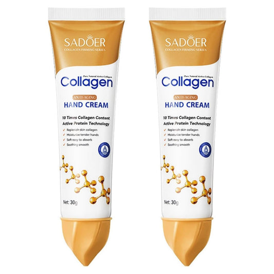 GUOUURR 2PCS Anti-Aging Hand Cream Duo with Collagen - Intensive Cracked Hands Repair Cream for Women, Deep Hydration & Rejuvenating Skincare Duo Set