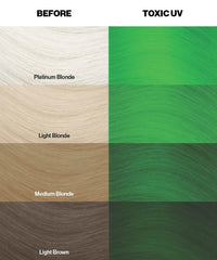 Crazy Color Vibrant Toxic UV Semi-Permanent Hair Dye. Highly Pigmented Neon Green Conditioning & Oil Nourishing Vegan Formula | No Bleach or Ammonia | 100ml