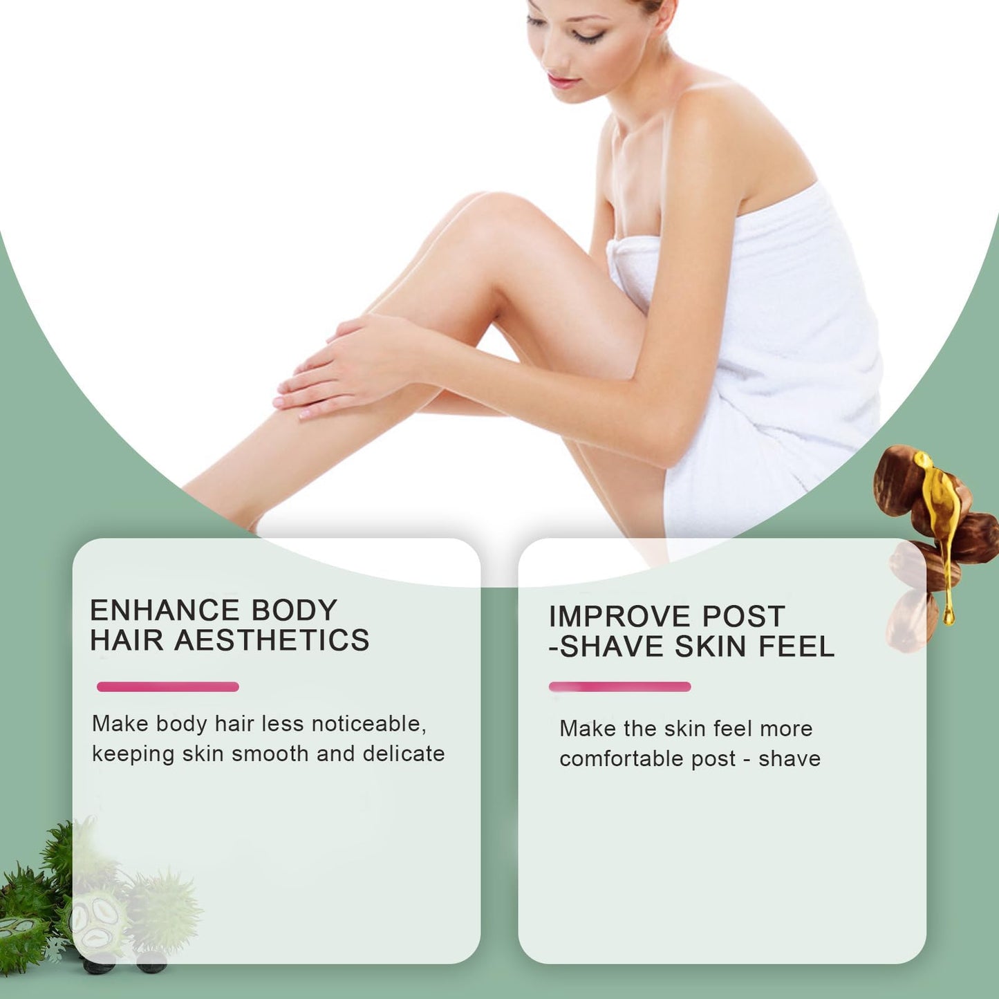 AuraBeen Cyperus Rotundus Oil - Nut Grass Extract, 60ml Body Skin Nurturing Serum for Gentle Care