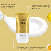 OunTechGlory AH-8 Firming Neck Cream with Hexapeptide for Tightening, Lifting, and Reducing the Appearance of Wrinkles, Fine Lines, and Double Chin - Contains Double Roller for Firming and Lifting Skin