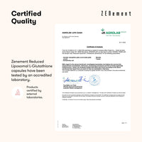 Liposomal Glutathione Reduced, 98%+ Highly Purified and Highly Bioavailable | with Vitamin C Liposomal | Powerful Antioxidant for Optimal Cell Protection | Non-GMO | 250ml | Zenement
