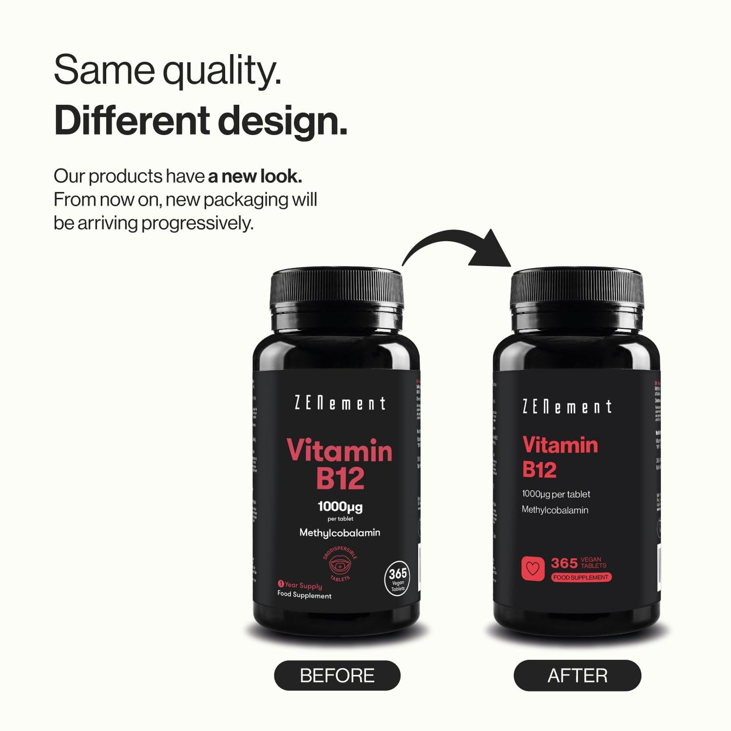 Zenement Vitamin B12 High Strength – 1000mcg VIT B12 as Active Methylcobalamin – 450 Vegan Tablets (14+ Months Supply) – Tiredness and Fatigue Supplement – Immunity Support - GMP Approved