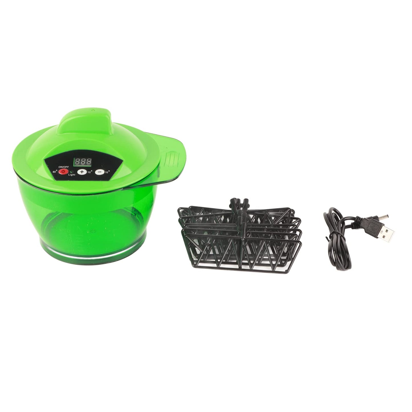Generic 3 Colors Electric Mixer, Electric Hair Coloring Bowl,Mixer,with Removable Fan Blade Fast and Even Mixing Time Saving Convenient Operation Perfect Saturation Stable Perf (Green)