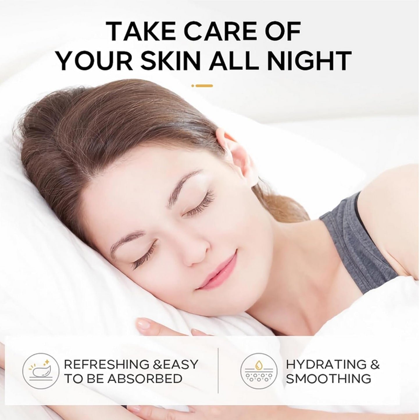 Vitamin C Sleep Overnight Face Mask, Hyaluronic Acid Moisturising Sleeping Mask For Shrink Pore, Hydrating & Brightening Gel Face Mask, Korean Face Mask, Vitamin C Anti Aging Face Cream