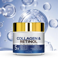 Retinol Collagen Cream for Face,Anti-Aging Retinol Cream Anti-Wrinkle Reduce Fine Lines Lifting and Firming Cream 24-Hour Facial Care Suitable For Most Skin Types 60g