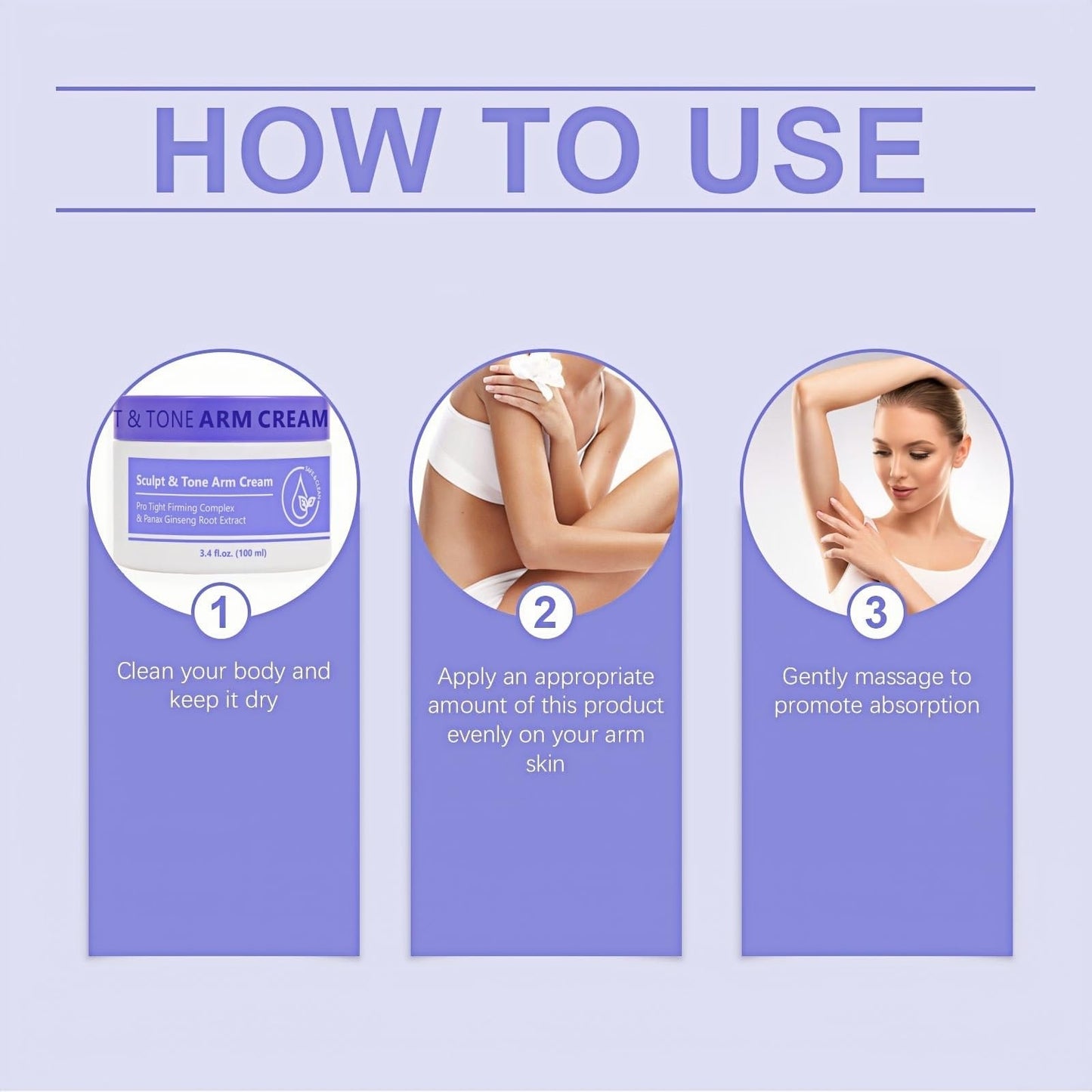 SEMECOMER Sculpt & Tone Arm Cream, Skin Tightening Cream Body, Firming Creams for Loose Skins, Skin Firming Body-Cream, Arm Lift Creams - Deeply Moisturize & Shape for a Sleeker Skins, Smooths Wrinkles - 100ML