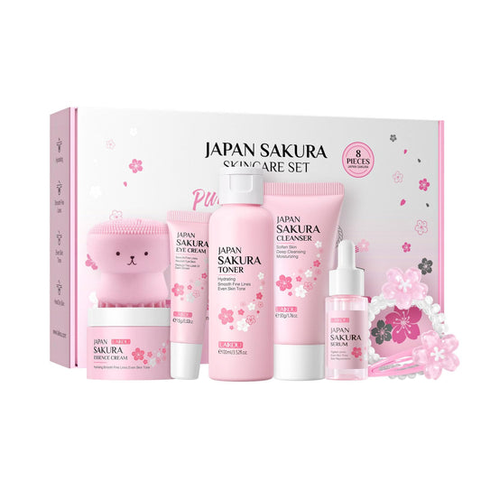 IZBEAUVO Sakura Skin Care Sets & Kits, Girls Pamper Set, Face Care Sets For Women, Teenage Girls Gifts - Japanese Skincare (500g, Saruka)