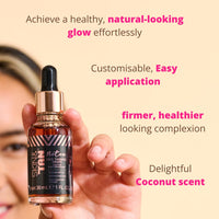 Skinny Tan Notox Moisturising Face Tanning Drops - Gradual Fake Tan Face Serum with Vegan Collagen, Cruelty-Free, Paraben Free & Vegan Skincare - Dark Self Tan, 30ml Plus Miracle Brush
