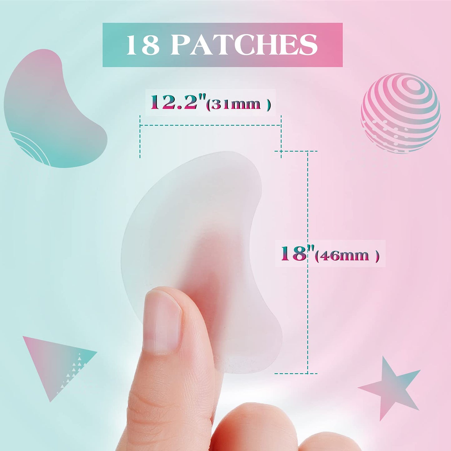 AUSLKA Blemish Patches for Chin & Cheeks -18 Patches, Hydrocolloid Patch - Blemish Patches - Zit Stickers - face Spot Dots - Zit Breakouts