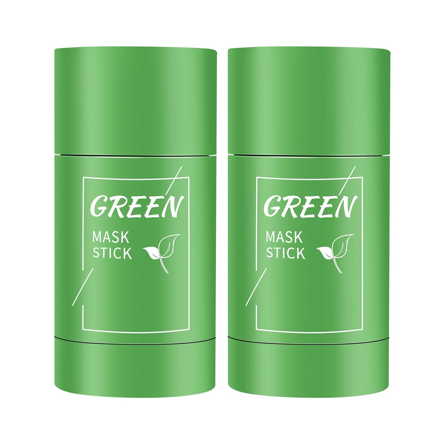 HZZYJ 2 Pack Green Tea Cleansing Mask Stick,Blackhead Remover Mask Stick,Purifying Clay Stick,Anti-Acne Oil Control & Clean Pores for All Skin Types Women and Men