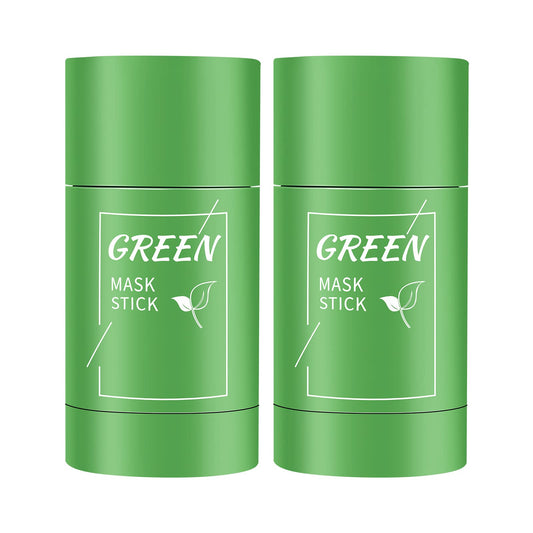 HZZYJ 2 Pack Green Tea Cleansing Mask Stick,Blackhead Remover Mask Stick,Purifying Clay Stick,Anti-Acne Oil Control & Clean Pores for All Skin Types Women and Men