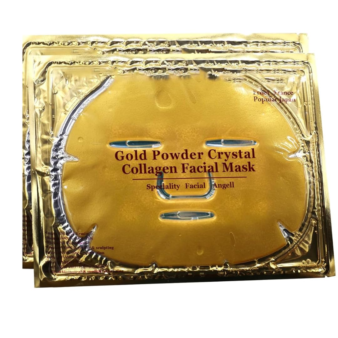 OVALA 24K Gold Bio Collagen Face Mask - Eye Mask - Lip Mask Skin Care Set & Kits - Anti Aging Skincare Set - Quick Hydration (2Pairs/set)