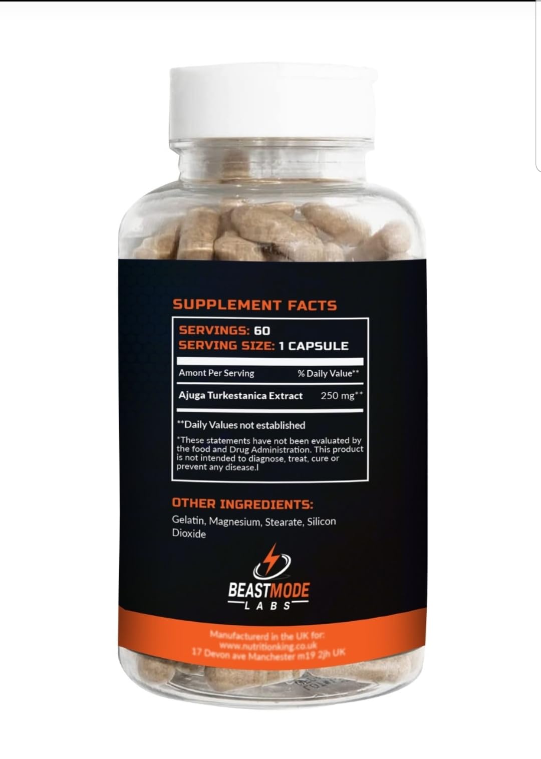 Generic Turkesterone 60 caps 500mg Daily - Natural Anabolic Supplement for Enhanced Muscle Growth and Performance- Boost Circulation, Performance & Muscle Recovery - Pure Active Ingredient