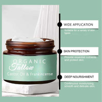 Yongst Grass-Fed Beef Tallow Moisturizer with Frankincense & Castor Oil – Nourishing Skin & Face Balm Enriched with Manuka Honey for Deep Hydration, Ideal for Face & Body Care