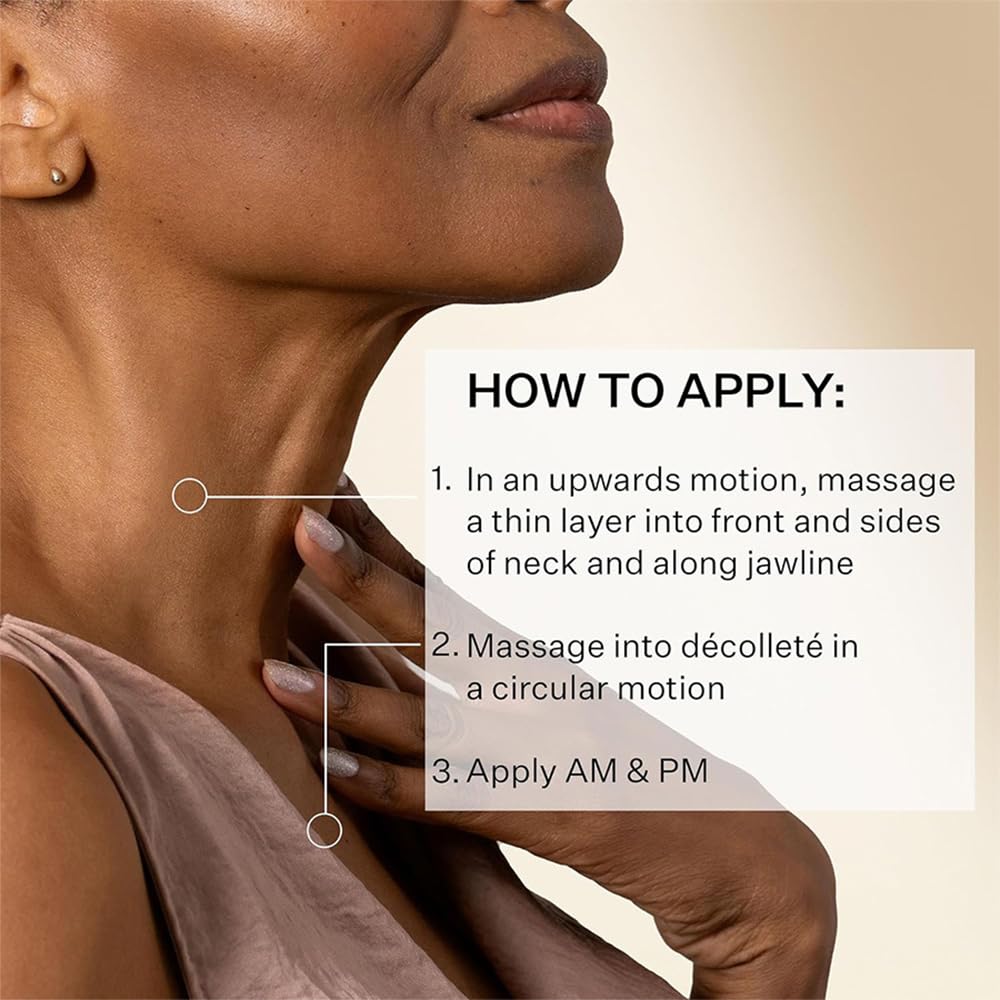 KlsyChry AH-8 Firming Neck Cream, Neck Firming Cream with Roller, Reduce Wrinkles Fine Lines And Double Chin, Firm and Lift Sagging Skin, 120g