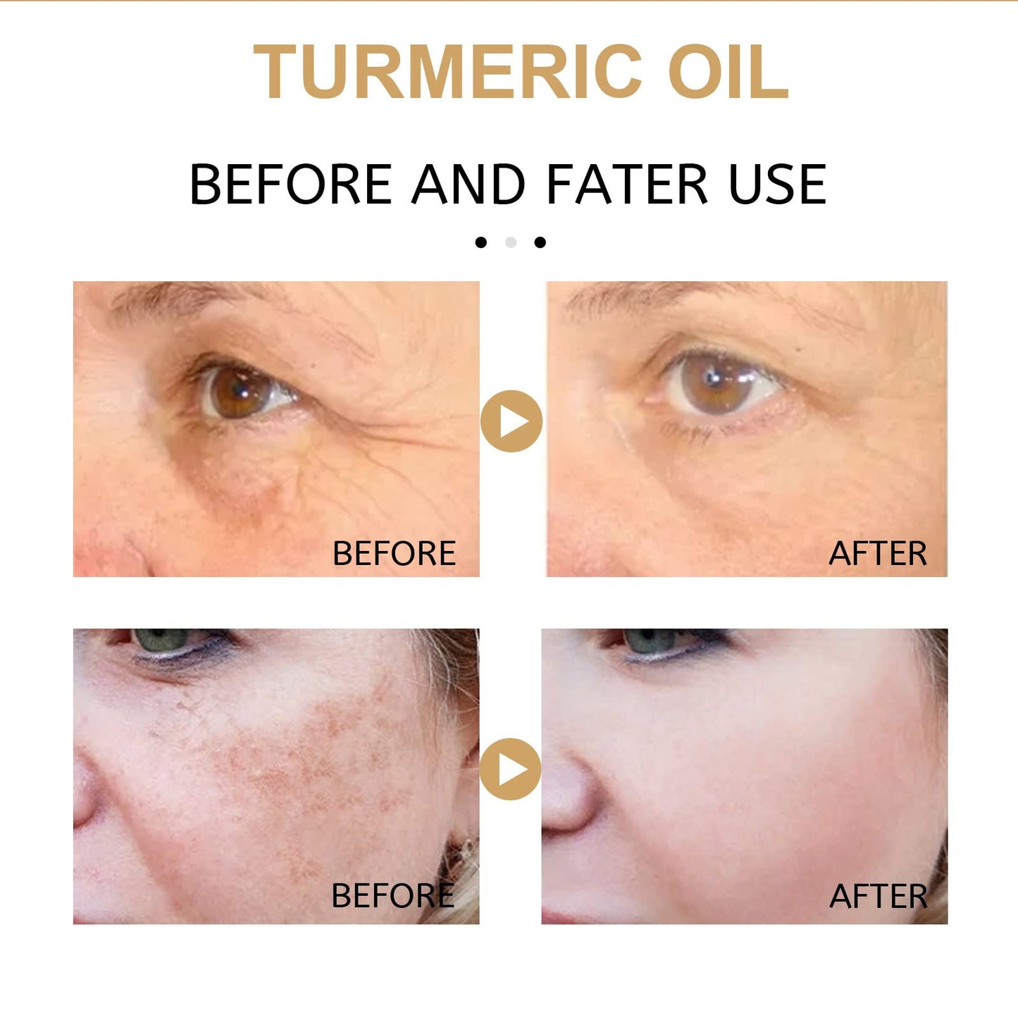 GNAUMORE Turmeric Face Serums Oil,Bright Skin Dark Spot Corrector,Turmeric Serum, Skin Care Moisturizing Repair Serum for Face and Body(30ML)