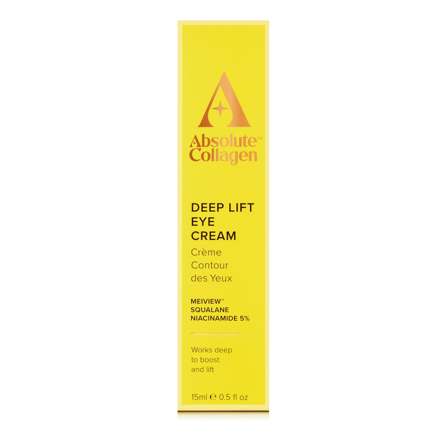 Absolute Collagen Deep Lift Eye Cream 15ml - Radiance Boosting - De-Puff and Brighten Dark Circles - Reduce Appearance of Fine Lines & Wrinkles - Collagen Boosting Anti-Ageing Formula - Firm & Tighten
