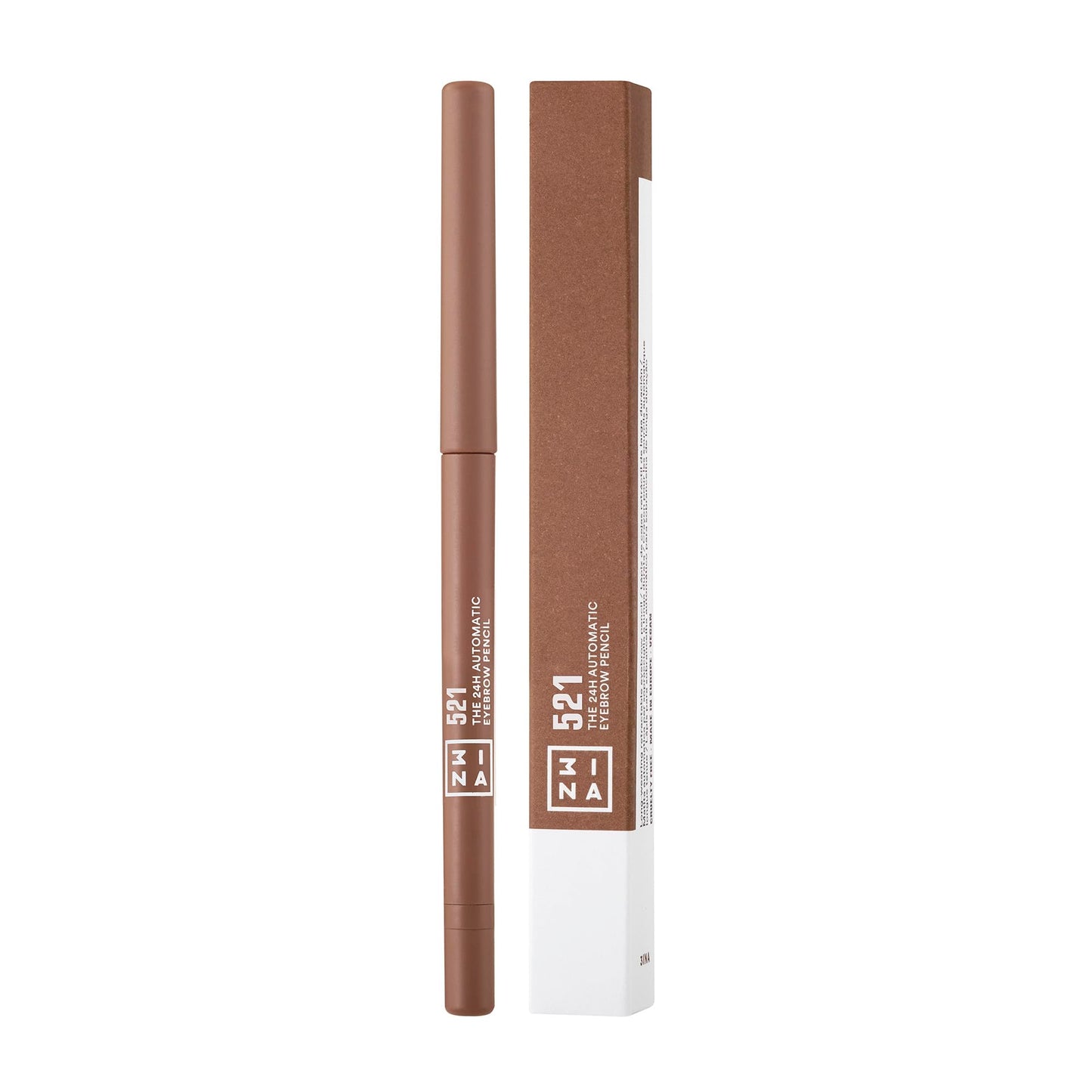 3INA MAKEUP - The 24H Automatic Eyebrow Pencil 521 - Ginger - 24H Longwearing Waterproof Formula with Built-In Sharpener - Fuller Looking Brows - Precise Tip