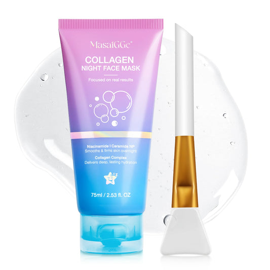 ZTSMSWY Collagen Night Wrapping Mask,Overnight Sleeping Mask for Delivers Deep, Lasting Hydration,Peel Off Face Masks,Korean Skincare
